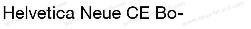 Helvetica Neue CE Bo字体转换